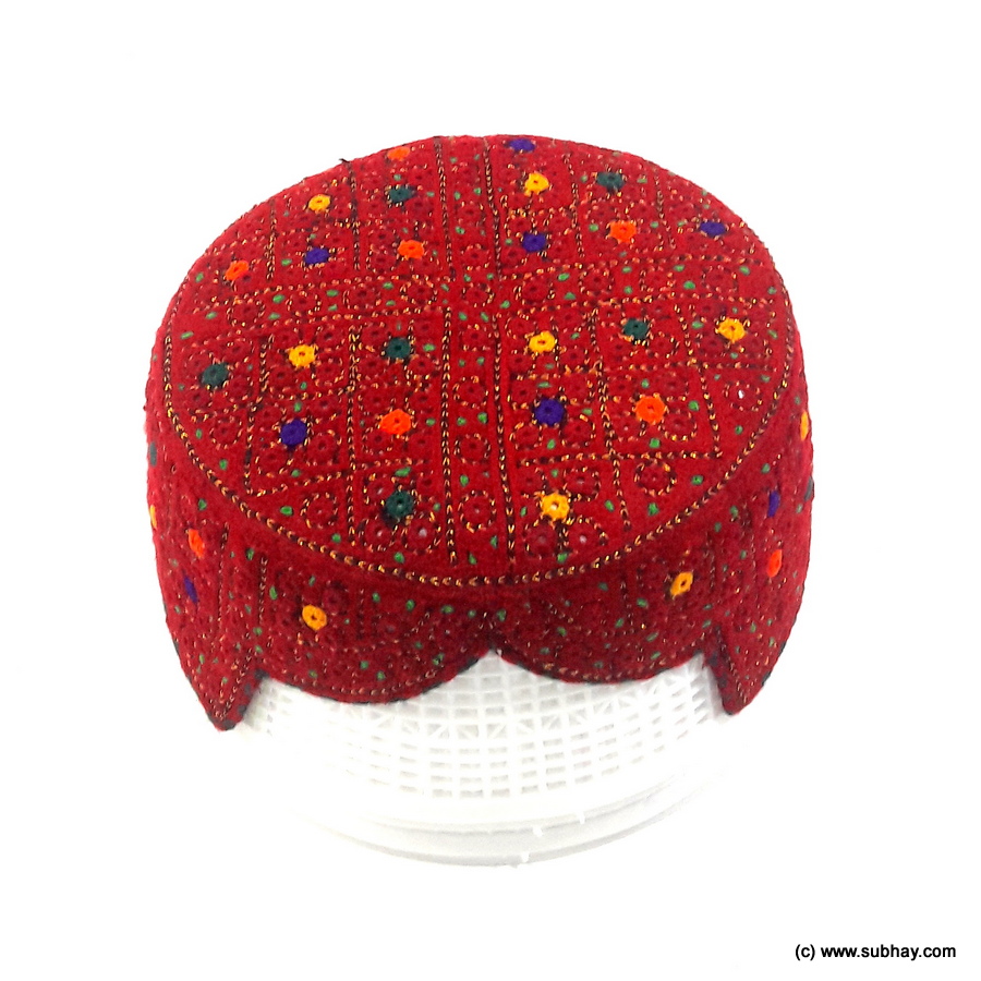 Red Bugti / Balochi Cap or Topi MKC-757